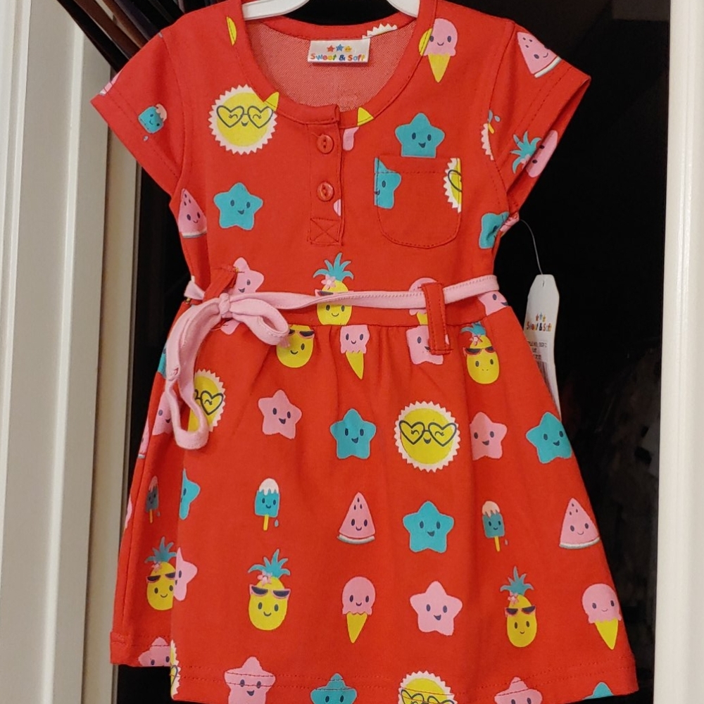 Casual toddler red dress
